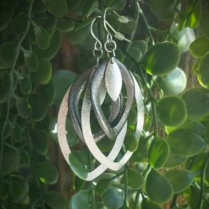 Shimmer Oval Drop Earrings